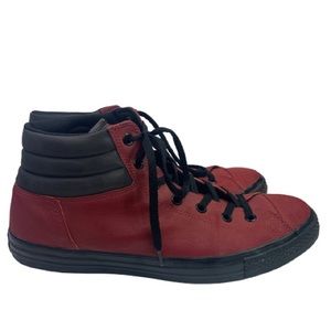 COVERSE High Top Leather Red and Black Men’s